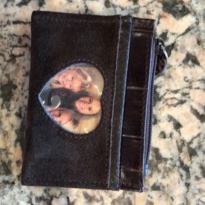 Brown Brighton leather change purse